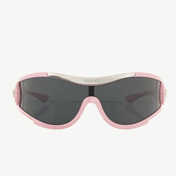 Versace SS/24 VE4475 Pink Medusa-Logo Shield Sunglasses - Picture 2 of 9